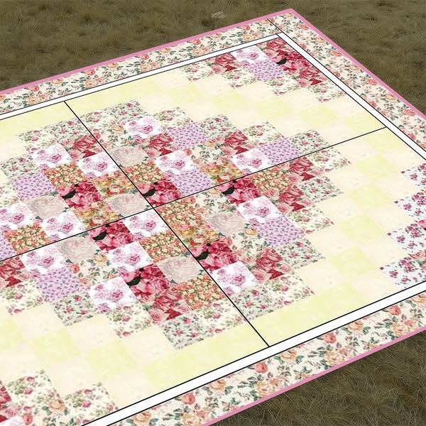 Rose Petal Path Quilt Pattern